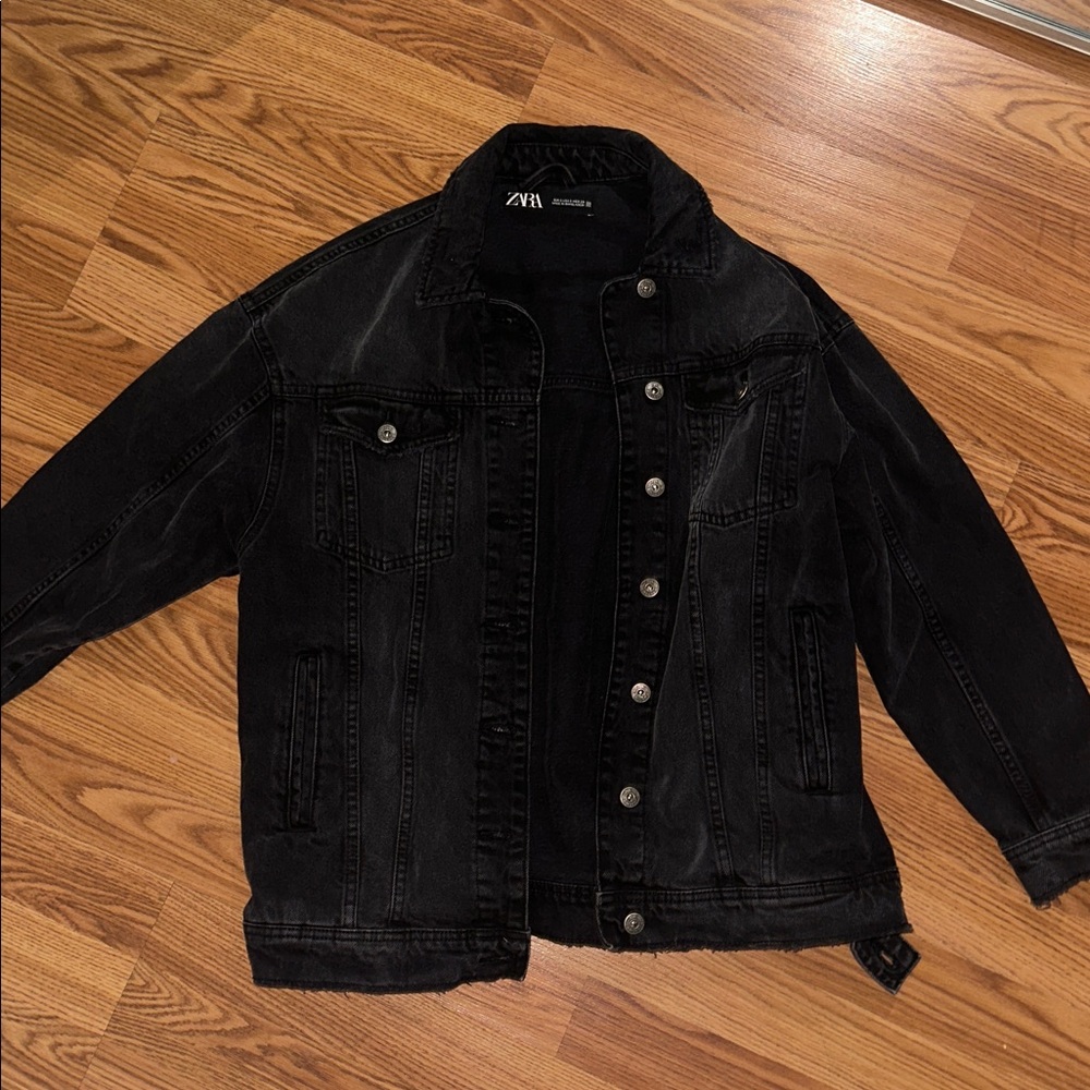 Zara Charcoal Denim Jacket